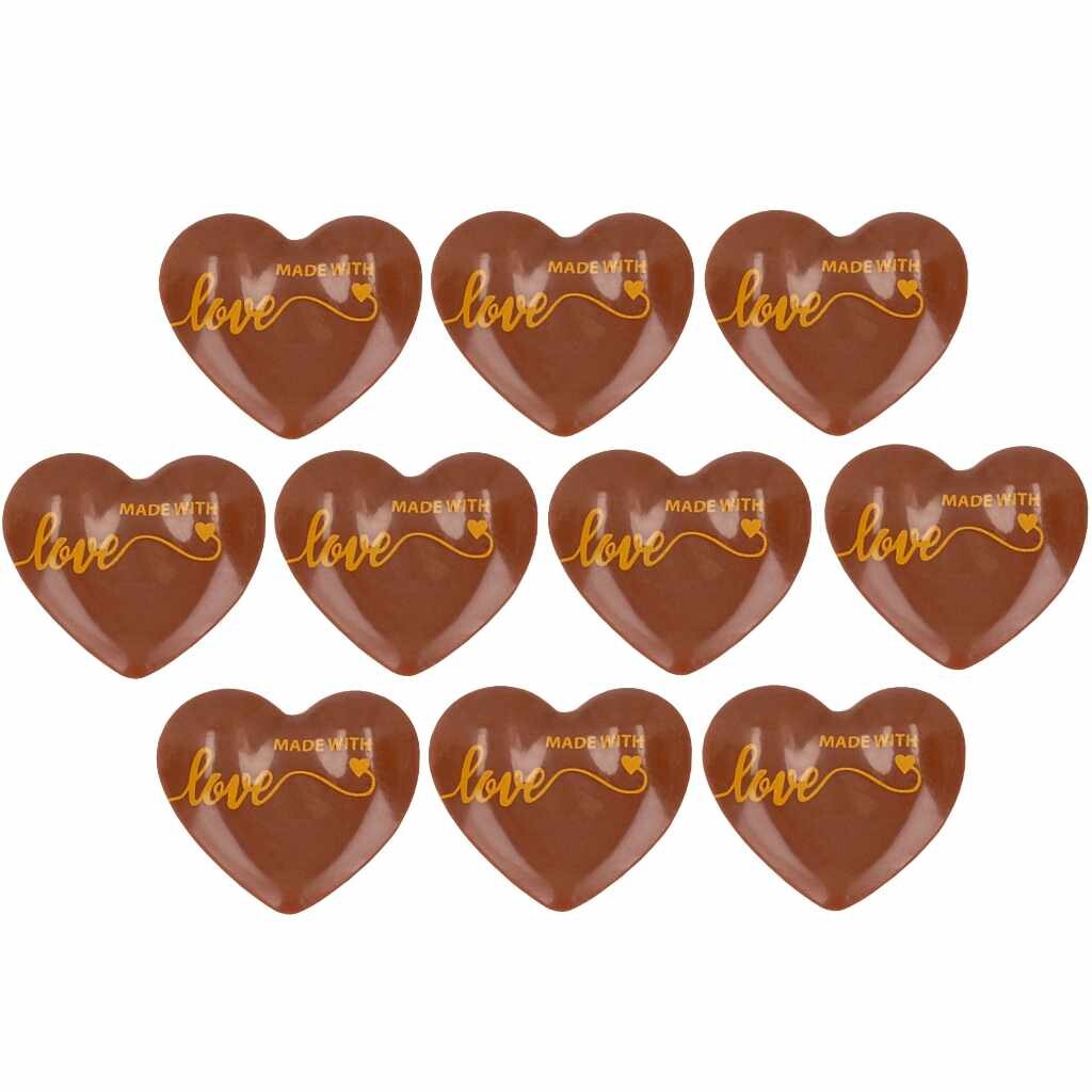 Cake Masters Srdíčka z mléčné čokolády Made With Love 10ks