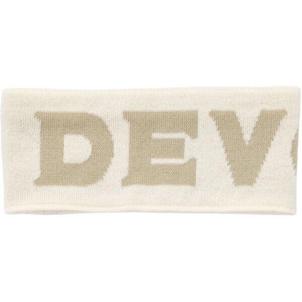Devold DEVOLD LOGO MERINO HEADBAND Univerzální vlněná čelenka, béžová, velikost