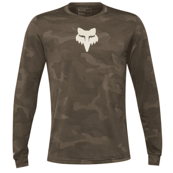 Fox RANGER TRU DRI LS Pánský dres na kolo, khaki, velikost