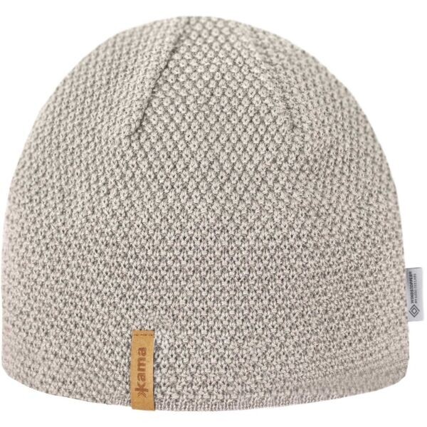Kama WINDSTOPPER MERINO Dámská pletená zimní čepice, béžová, velikost