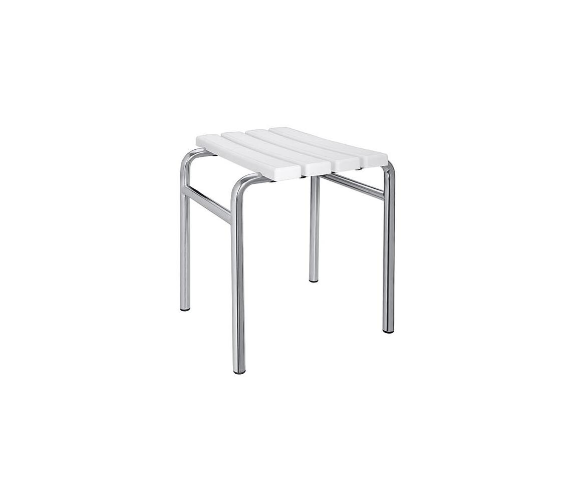 BEMETA Stolička 44x45 cm stříbrná/bílá 338125071