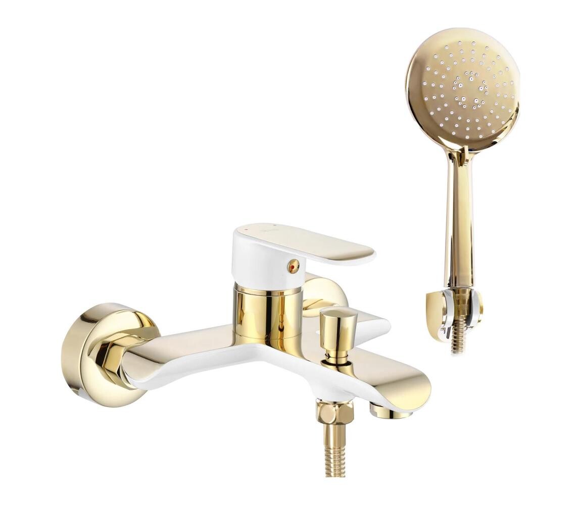 REA-B9932 - Vanová sada BLOOM matná bílá/zlatá REA-B9932