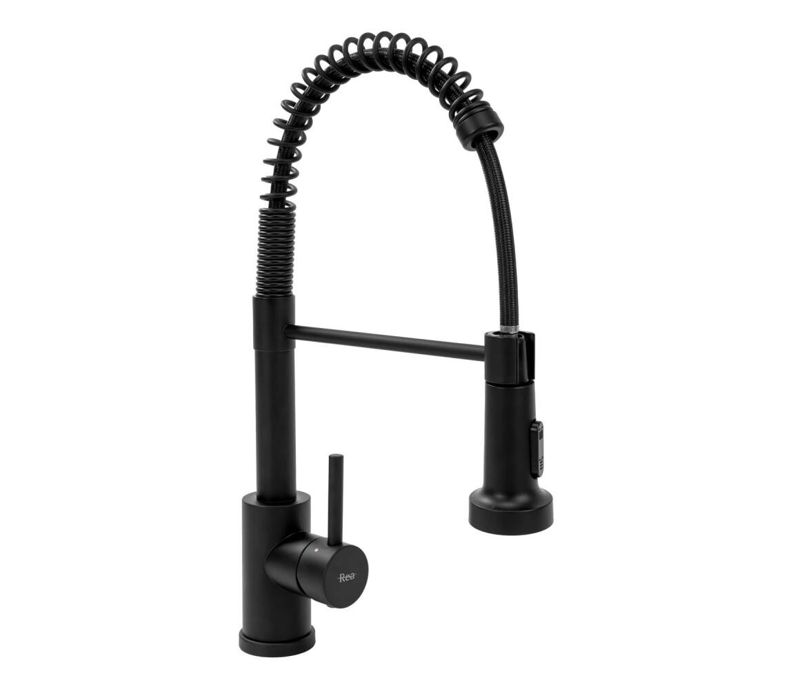 REA-B4820 - Dřezová baterie s vytahovací sprškou COLIN 42,5 cm černá REA-B4820