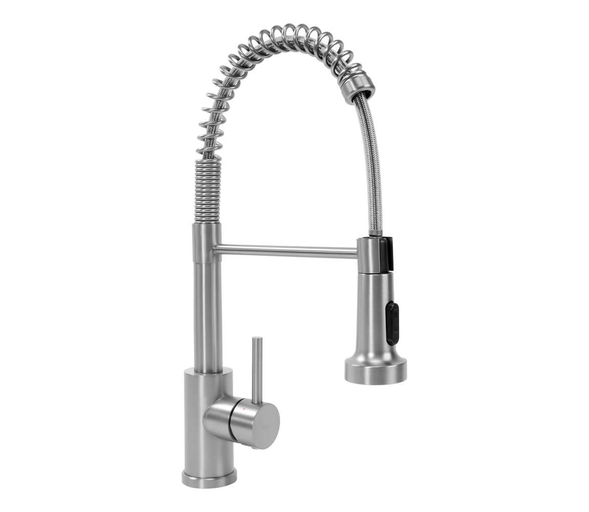 REA-B0417 - Dřezová baterie s vytahovací sprškou COLIN 42,5 cm nikl REA-B0417