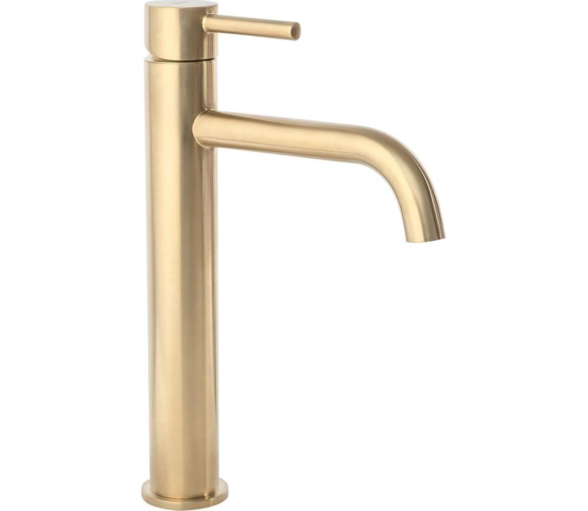 REA-B4526 - Umyvadlová baterie LUNGO 28 cm broušená zlatá REA-B4526