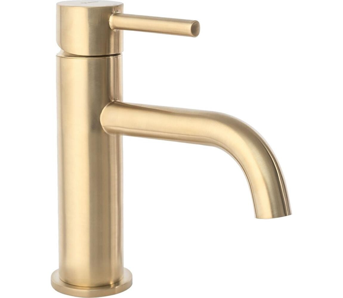 REA-B4527 - Umyvadlová baterie LUNGO 16,5 cm broušená zlatá REA-B4527