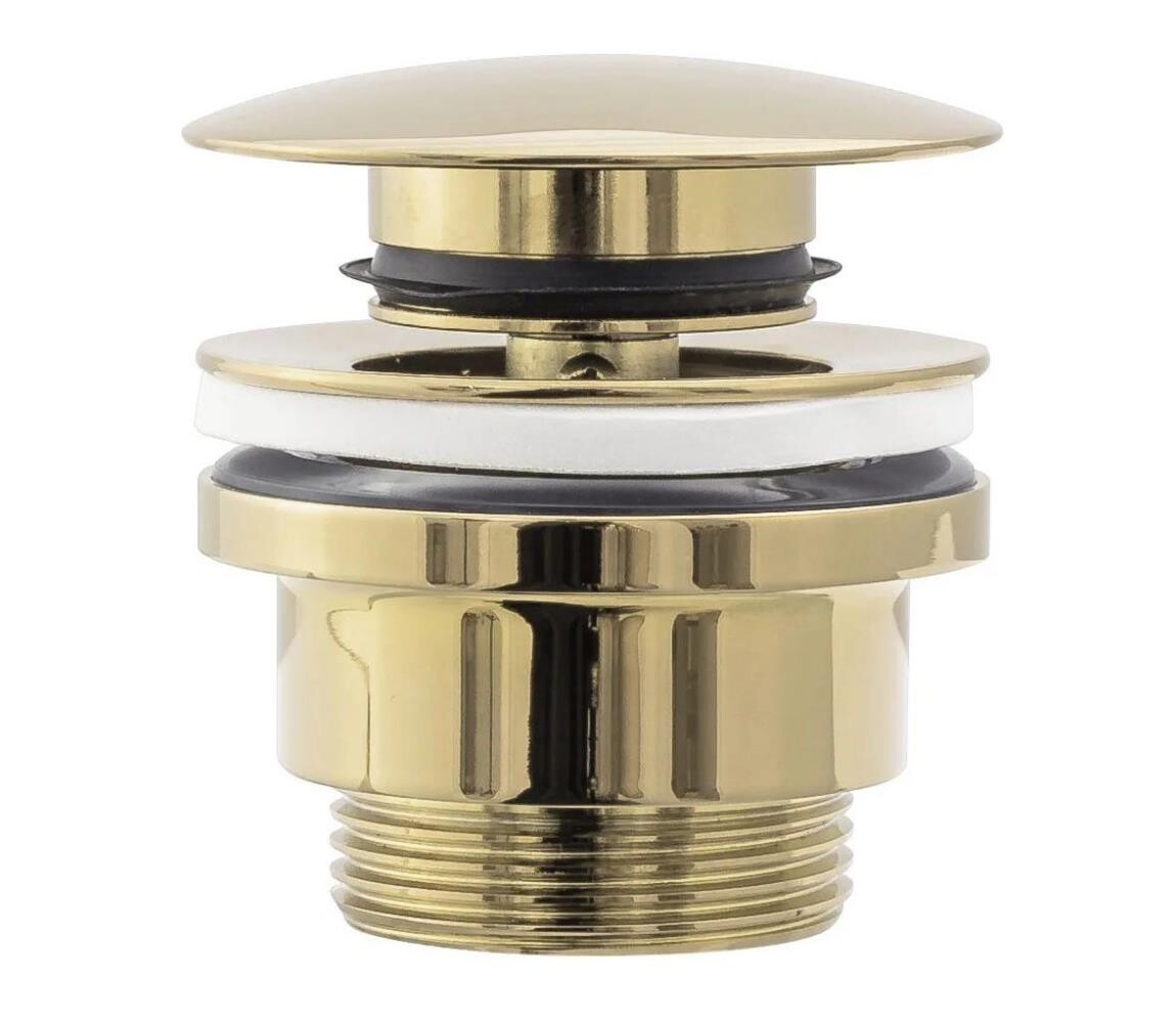 REA-A2360 - Umyvadlová výpusť CLICK-CLACK pr. 6,4 cm zlatá REA-A2360