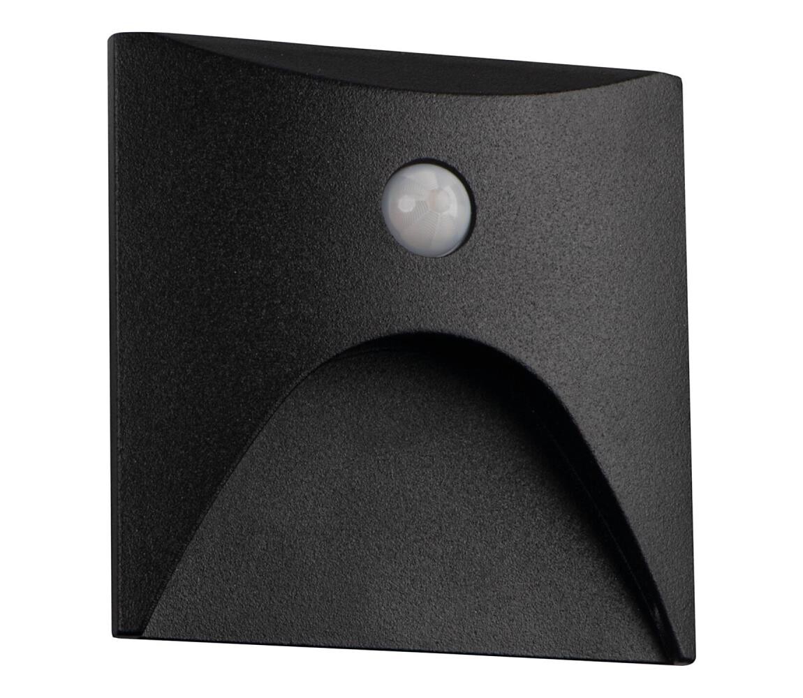 39130 - LED Schod. svítidlo se senz. EXIN 2,5W/230V 3000K IP65 černá hr. 39130