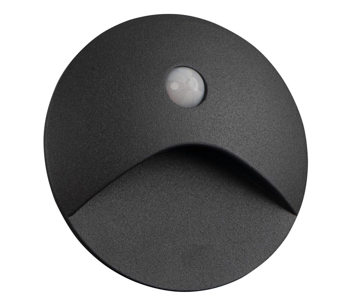 39137 - LED Schod. svítidlo se senz. EXIN 2,5W/230V 4000K IP65 antr. kul. 39137