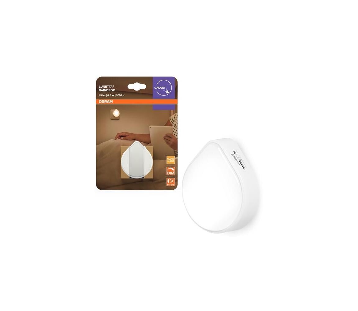 Osram - LED Stmívatelné orientační svítidlo do zásuvky LUNETTA LED/0,5W/230V 4099854530593