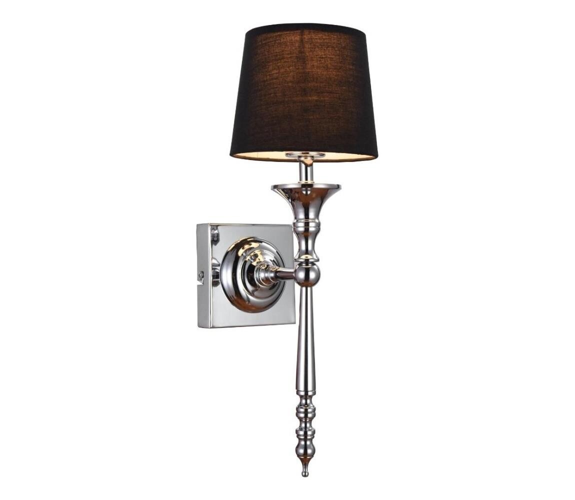 Zuma Line RLB94875-1 - Nástěnná lampa CLOE 1xE27/60W/230V černá/lesklý chrom RLB94875-1