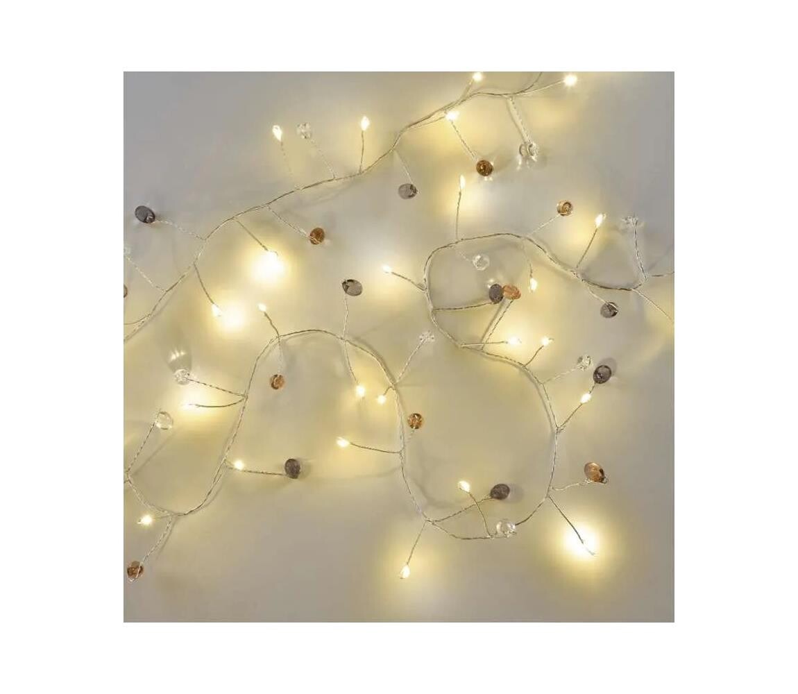 LED Vánoční řetěz 40xLED/3xAA 1,5 m teplá bílá DCGW16