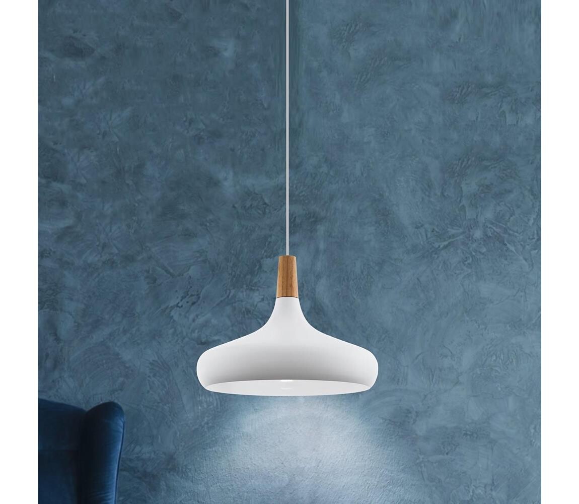 Eglo 96983 - Závěsné svítidlo SABINAR 1xE27/60W/230V pr. 40 cm bílá 96983