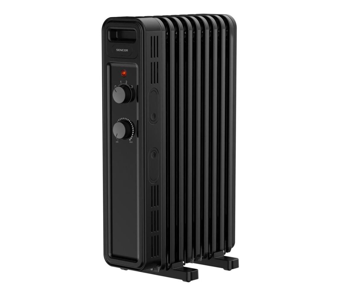 Sencor - Olejový ohřívač s 9 žebry 800/1200/2000W/230V černá 41020973
