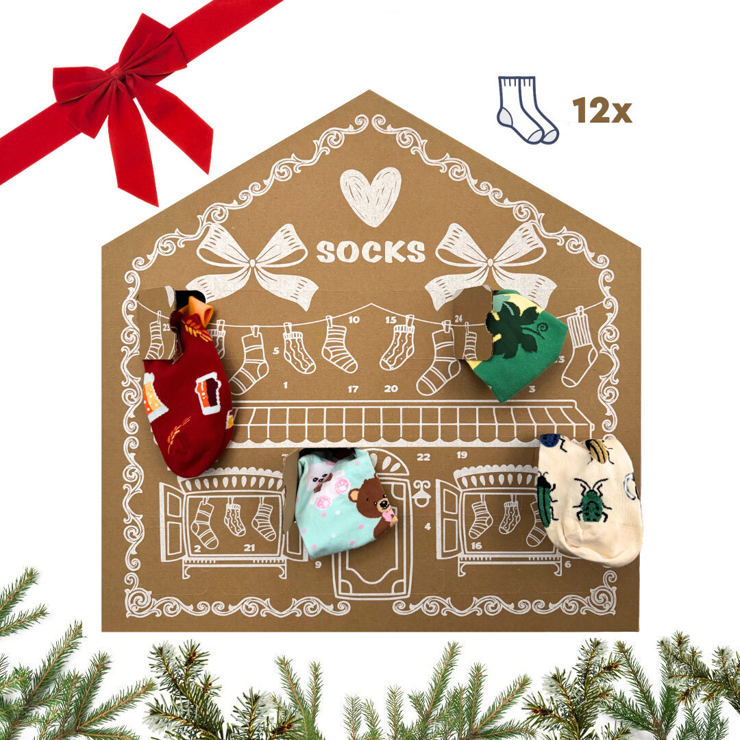 Adventní kalendář 12x ponožky Dedoles (24DXV1) S