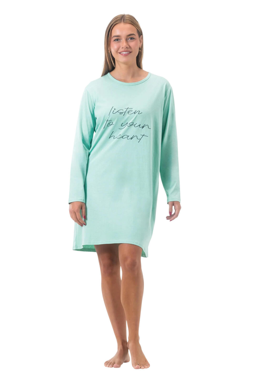 Dámská noční košile Gaubert zelená (GB-6804) XL