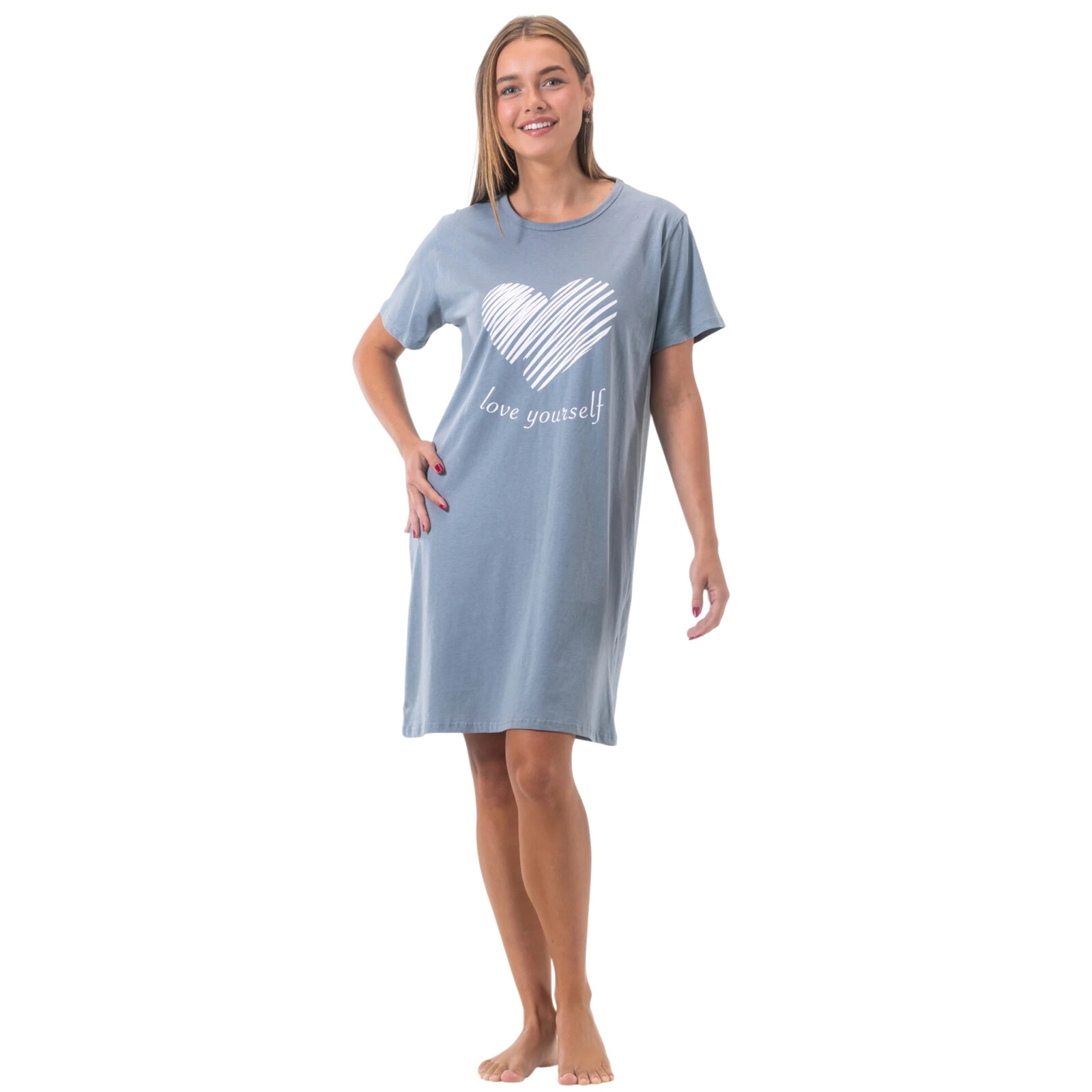 Dámská noční košile Gaubert modrá (GB-6801) XL