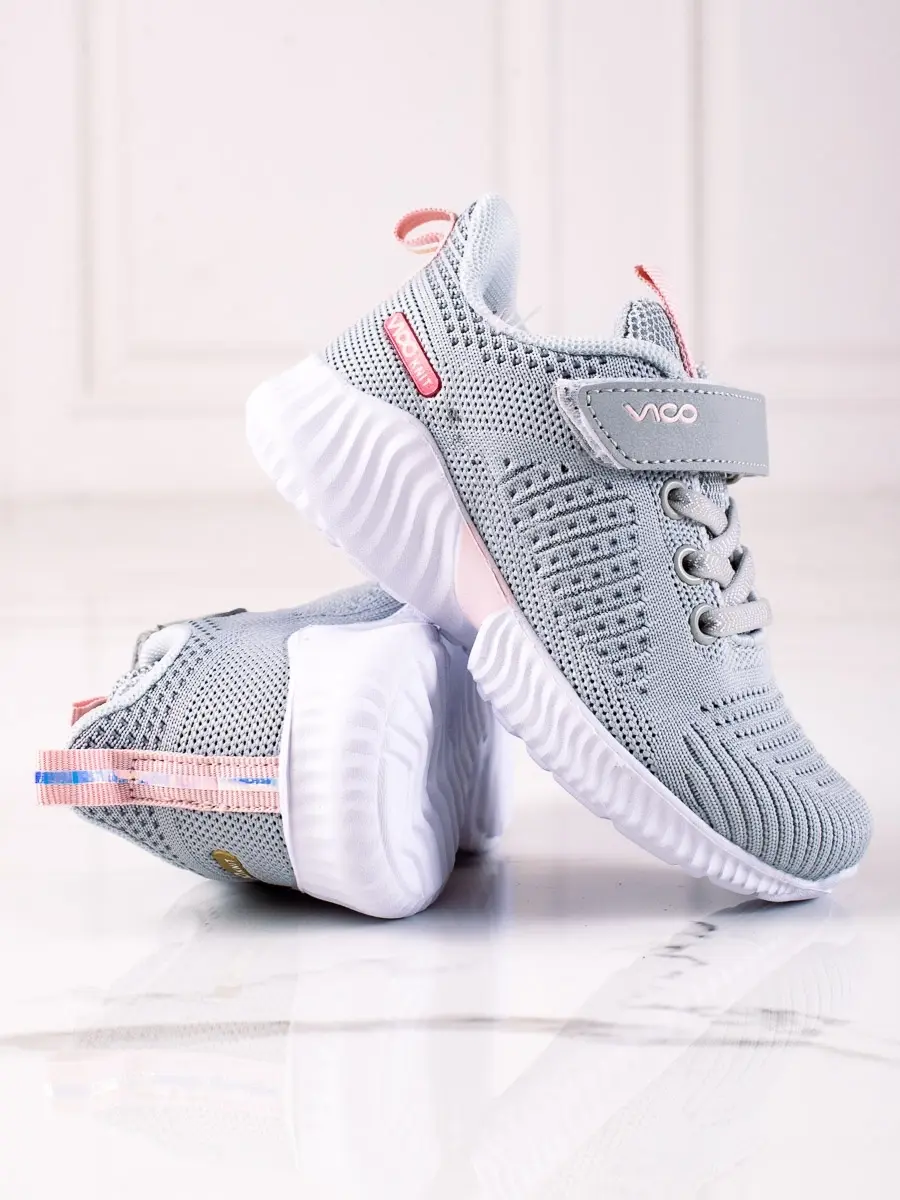 Designové šedé tenisky dětské bez podpatku