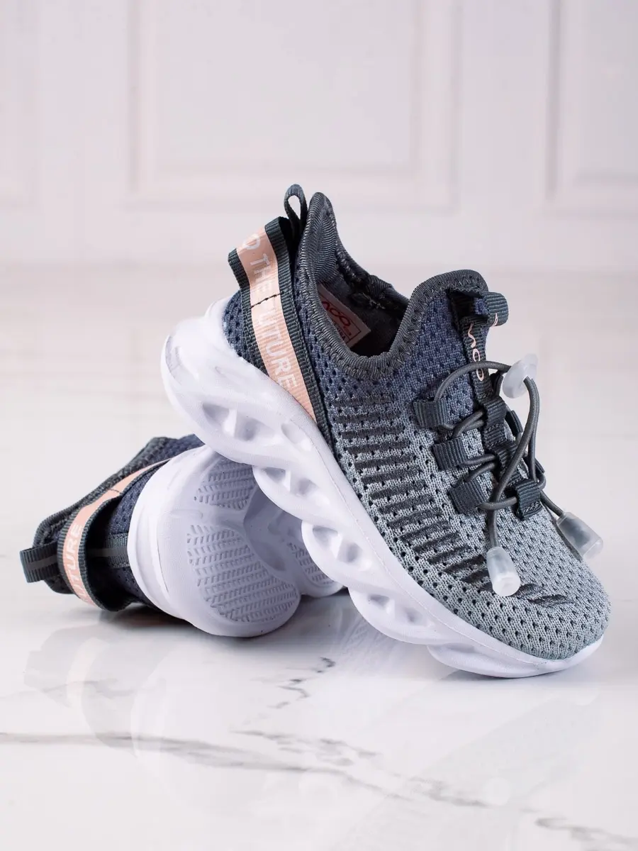 Originální tenisky šedé dětské bez podpatku