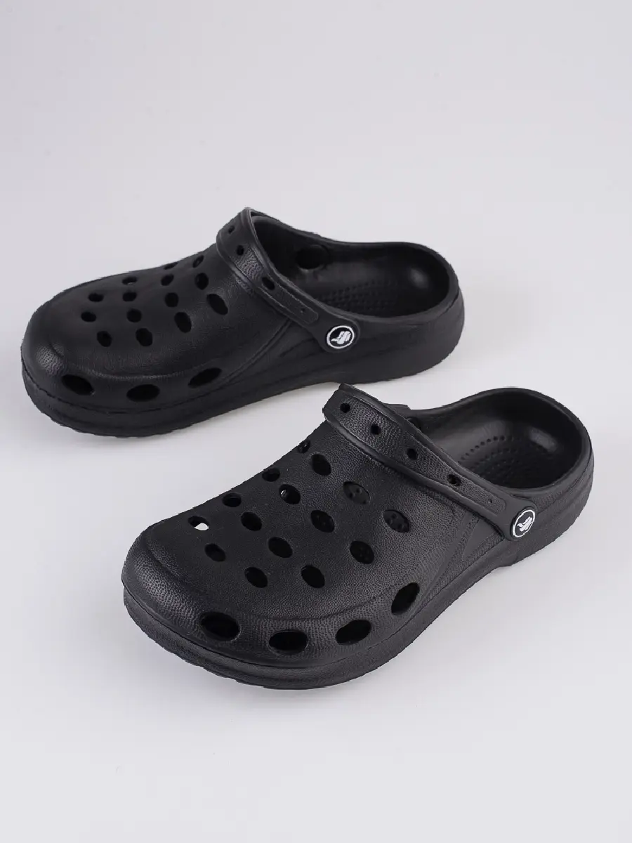 Originální černé dětské crocsy bez podpatku