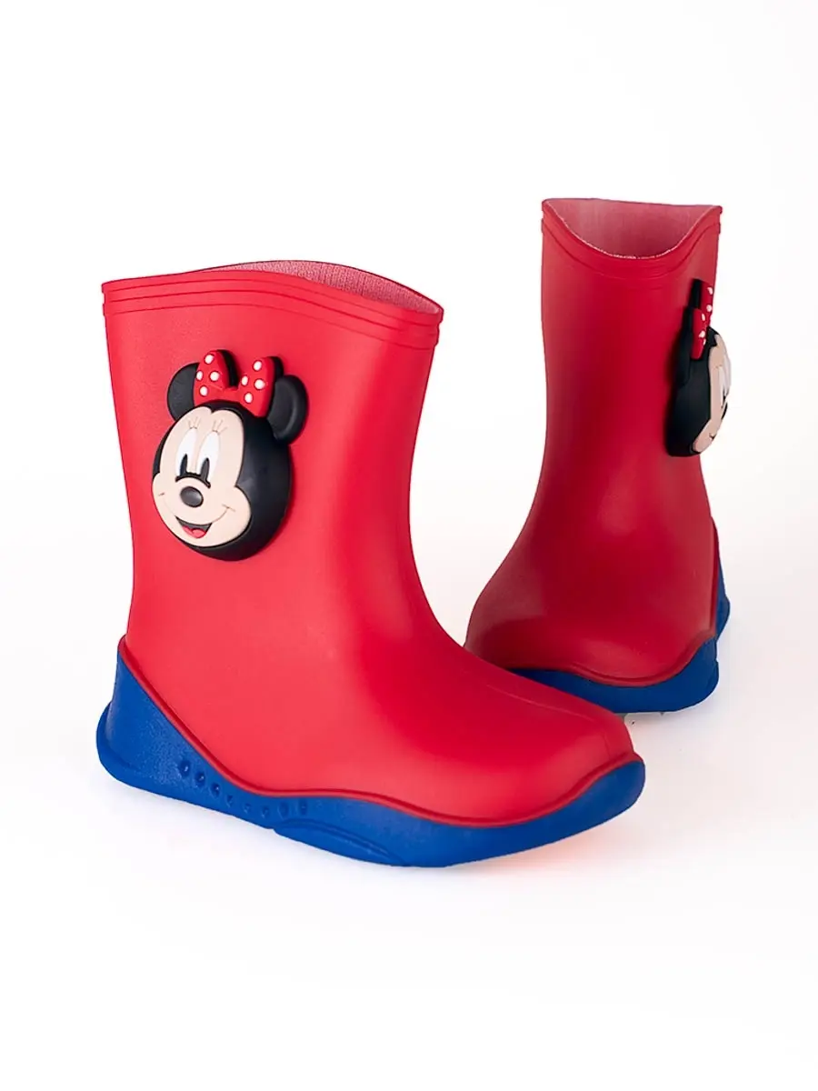 Krásné holínky červené dětské bez podpatku