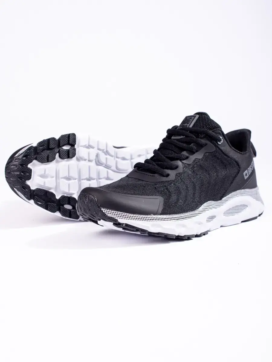 Módní tenisky černé pánské bez podpatku