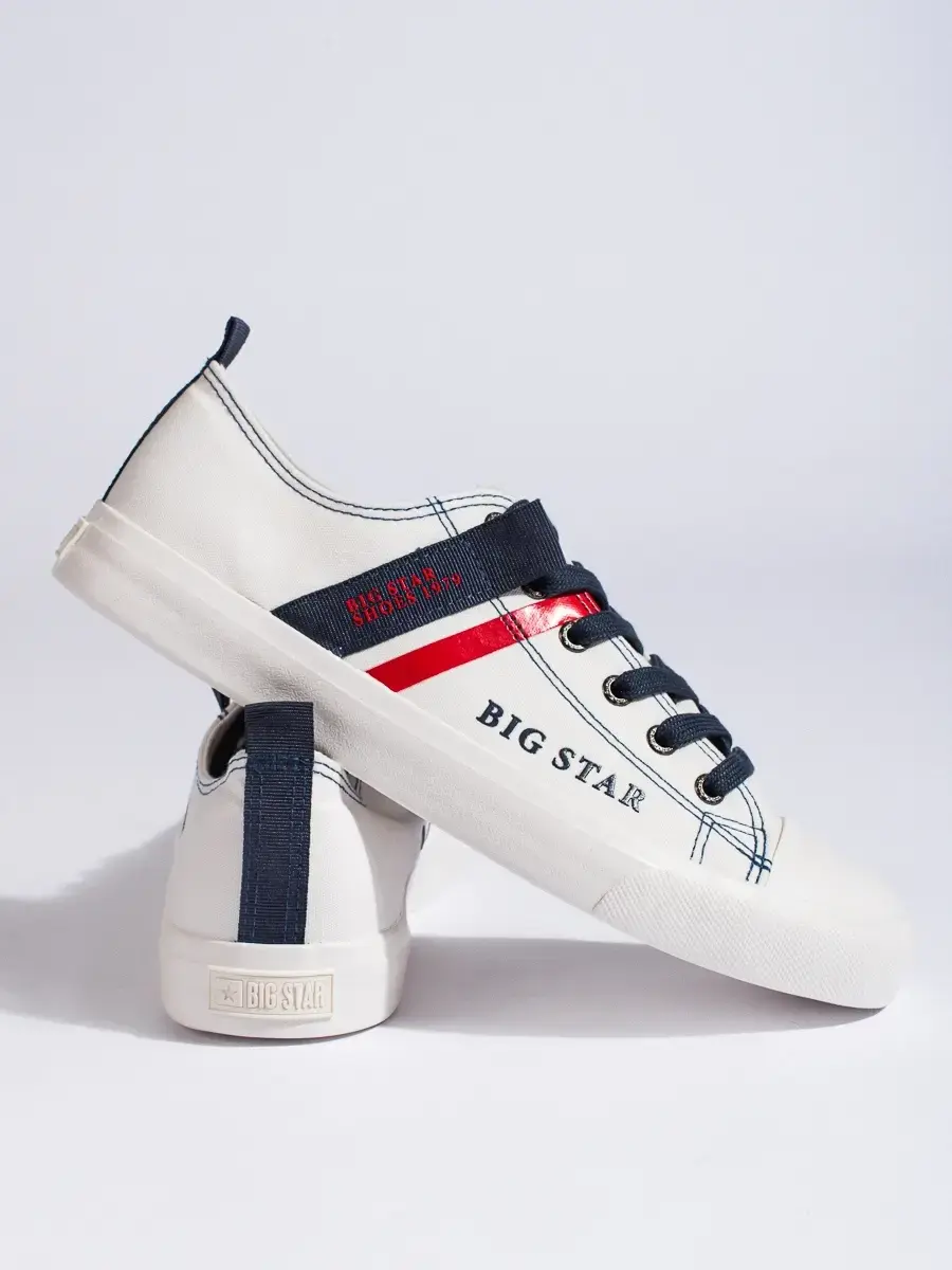 Klasické pánské tenisky bílé bez podpatku