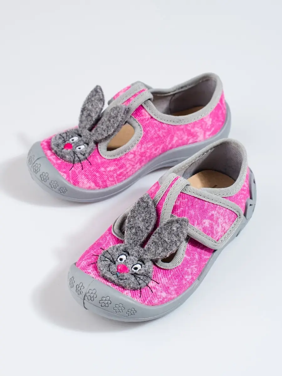 Trendy růžové papuče dětské bez podpatku