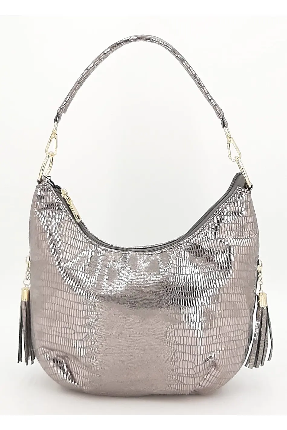 Módní stříbná dámská kabelka WEQFM