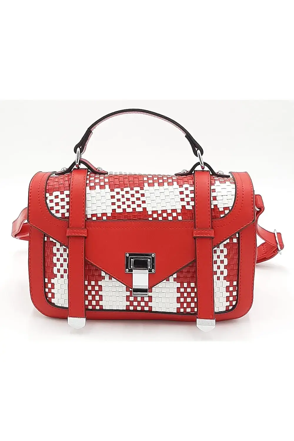 Moderní červená dámská malá kabelka JVYUL