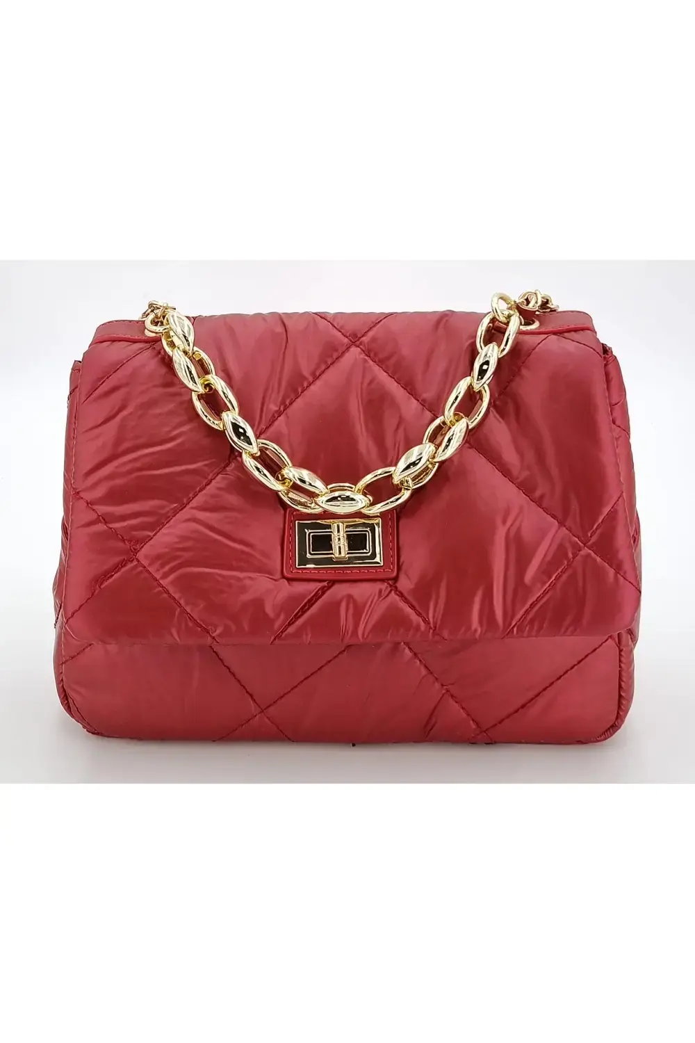 Trendy dámská malá kabelka červená 8I1MY