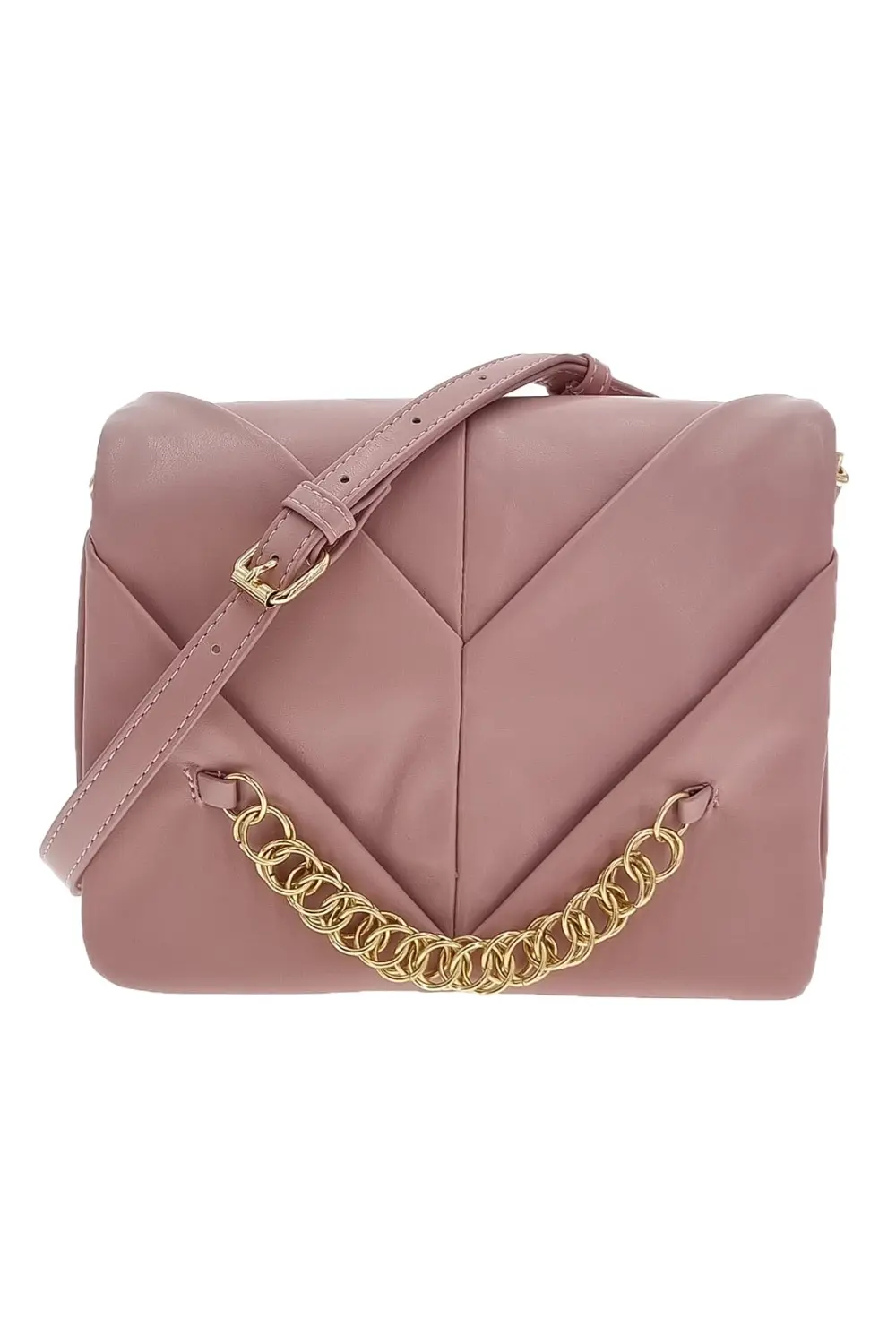 Komfortní růžová dámská malá kabelka 34VC0