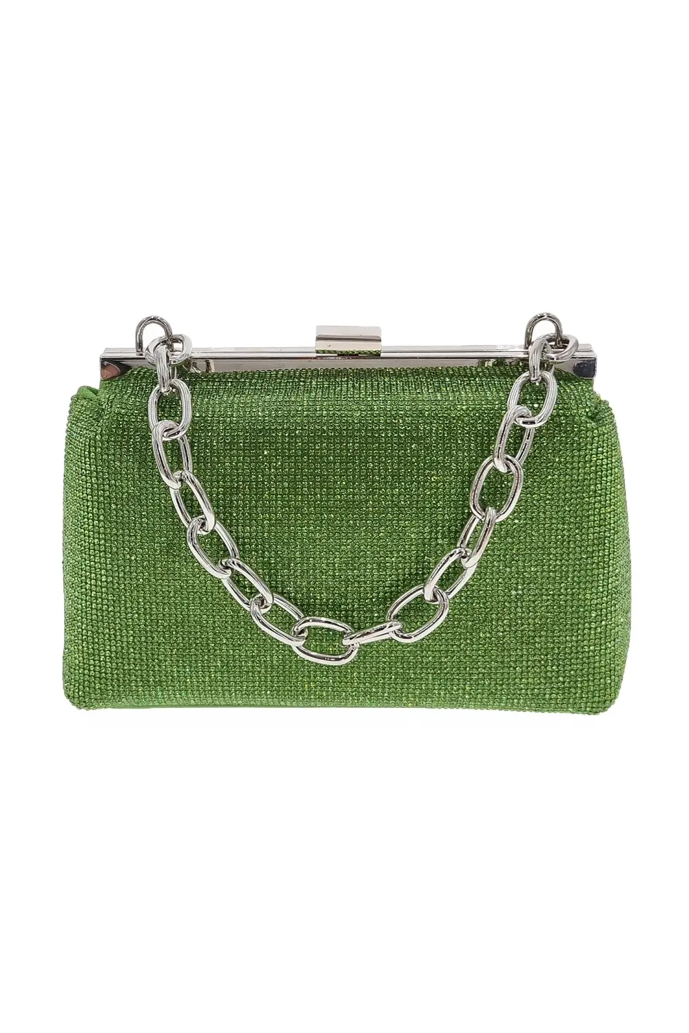 Módní dámská slavnostní kabelka zelená O2KD8