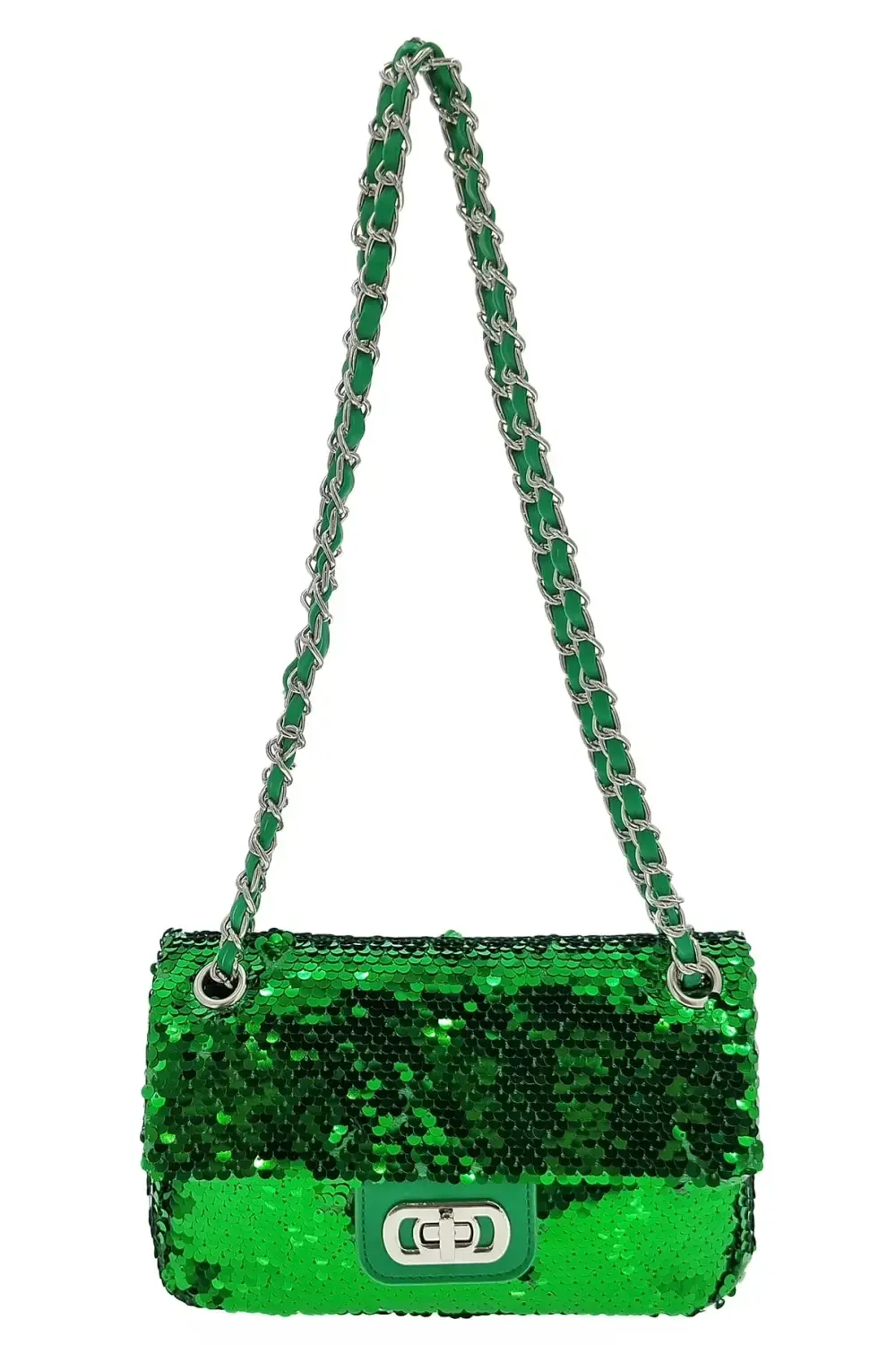 Luxusní zelená dámská slavnostní kabelka HPOR1