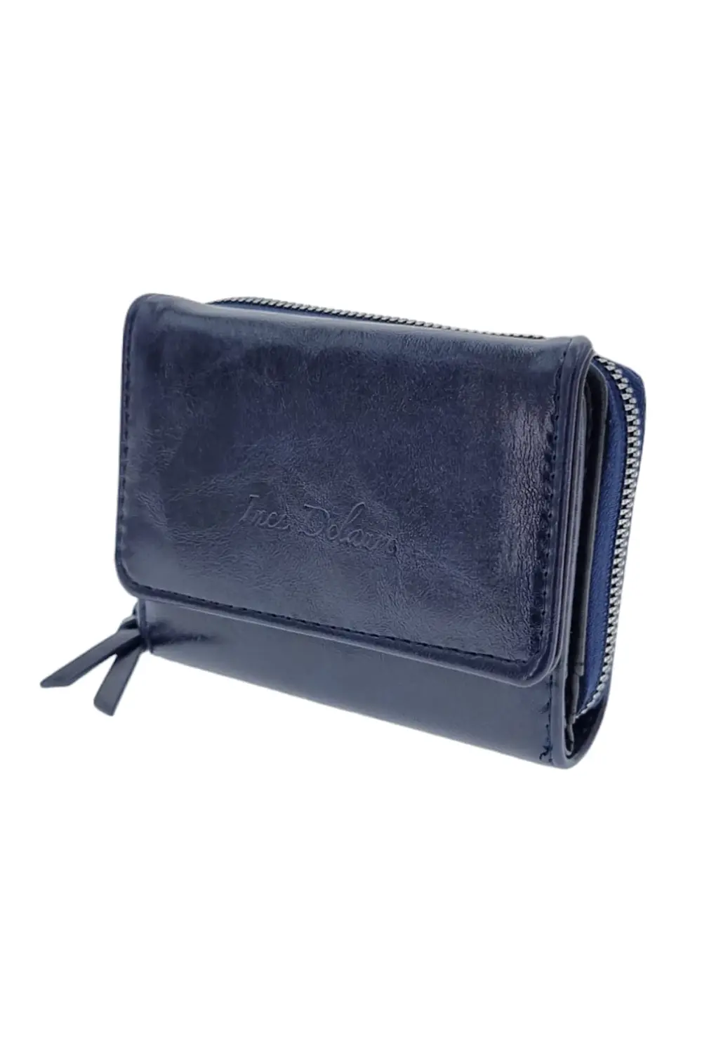 Moderní tmavě modrá dámská peněženka 7UOGD