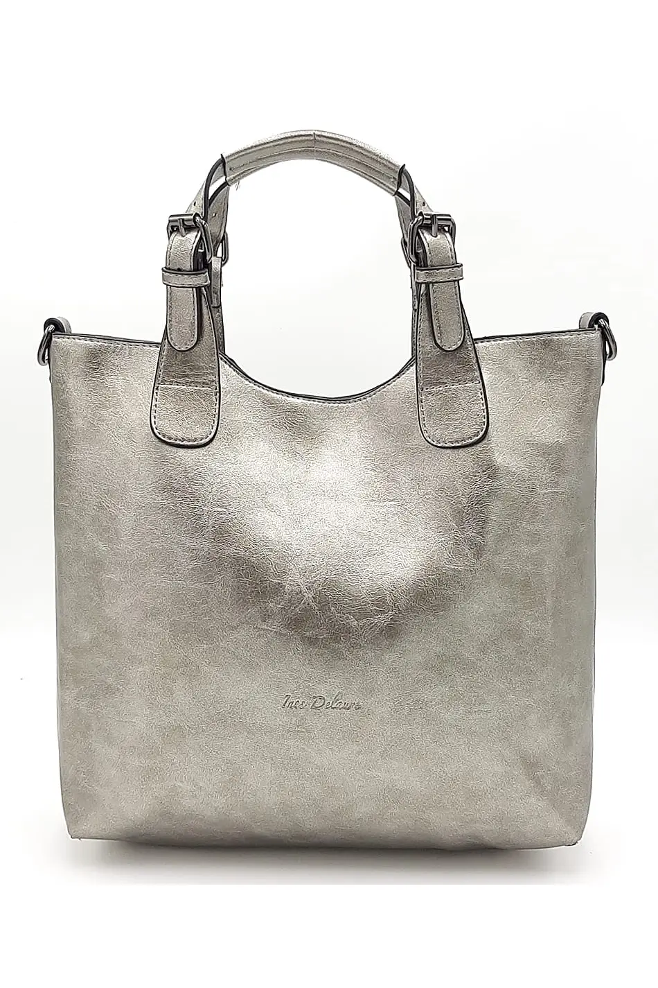 Komfortní stříbná dámská kabelka J3L9S