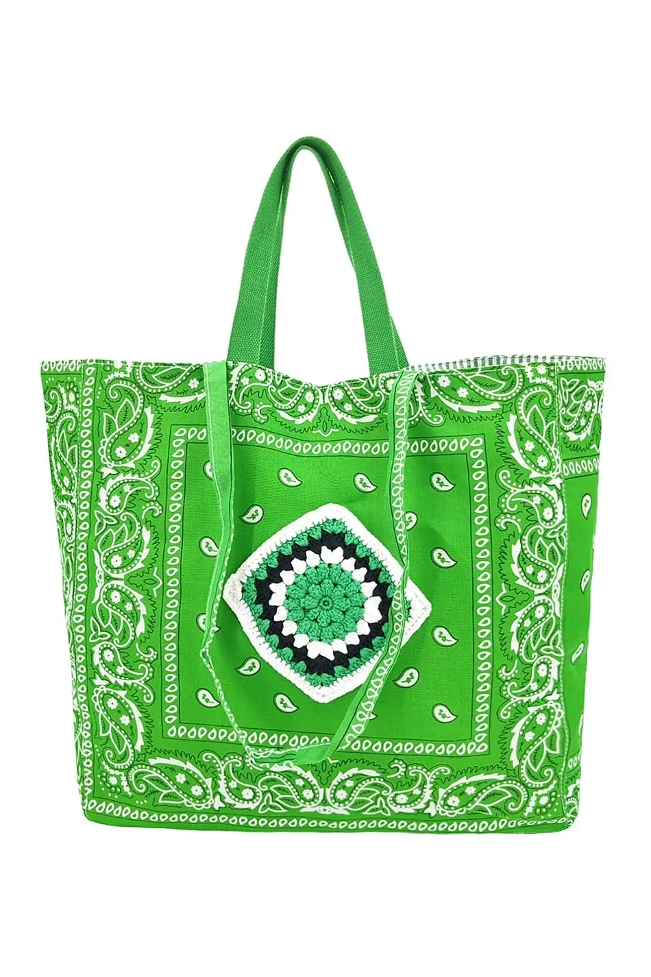Módní dámská shopperka zelená L2U6C