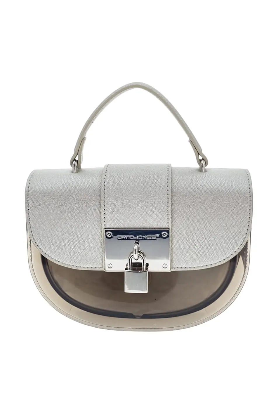 Módní dámská malá kabelka stříbná CQEZV