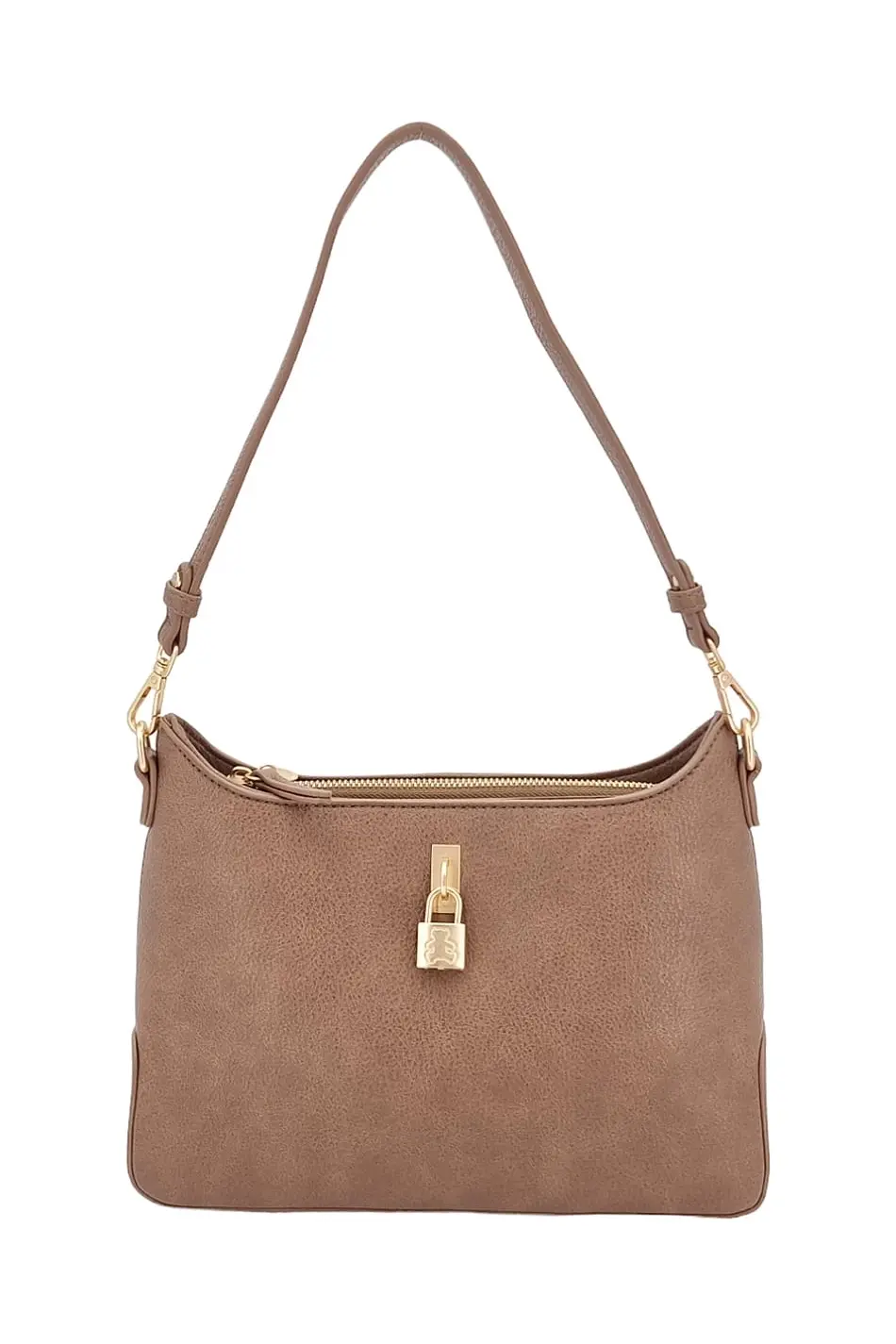 Komfortní béžová dámská malá kabelka KF023