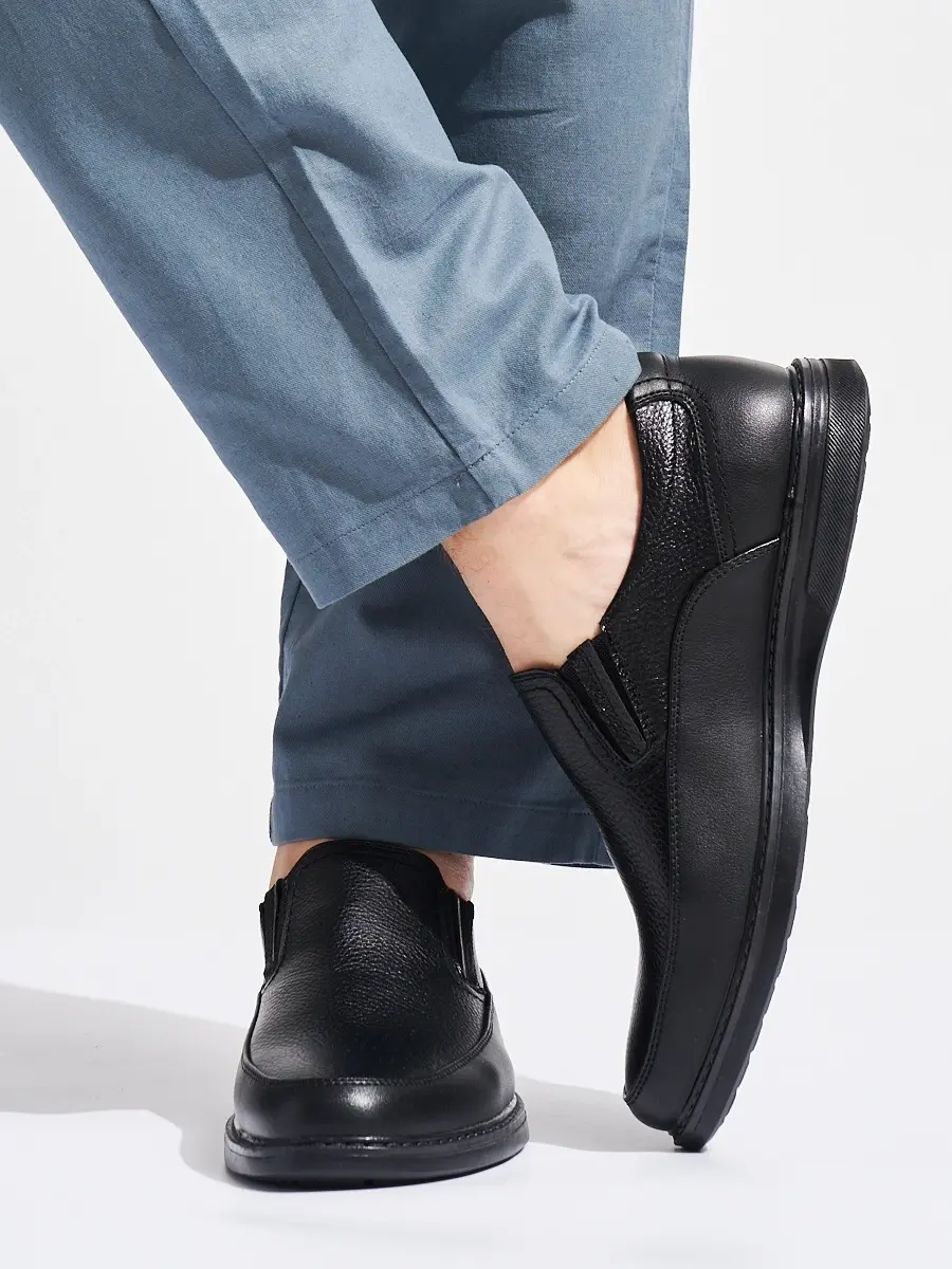 Módní polobotky černé pánské