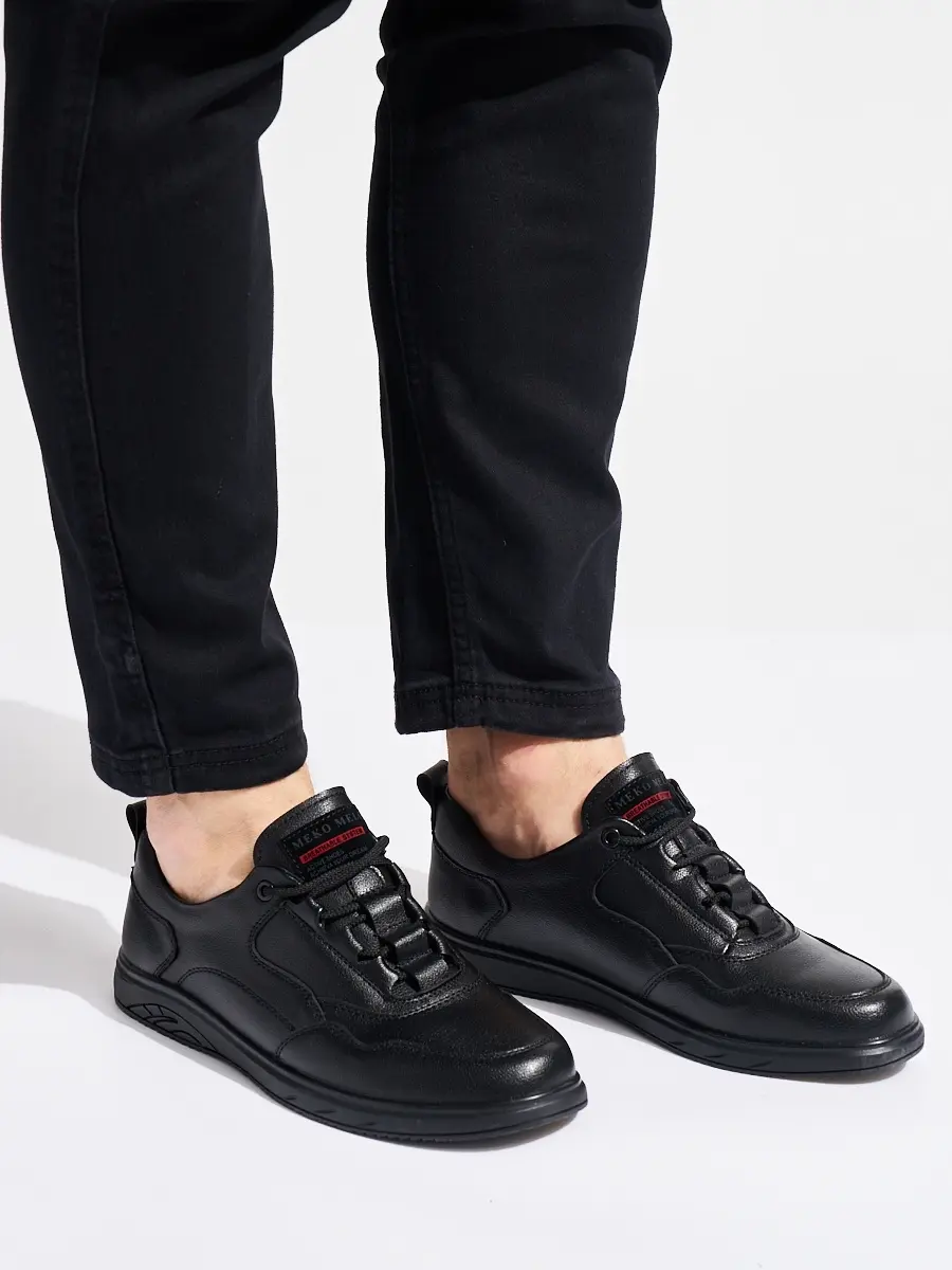 Designové černé pánské polobotky