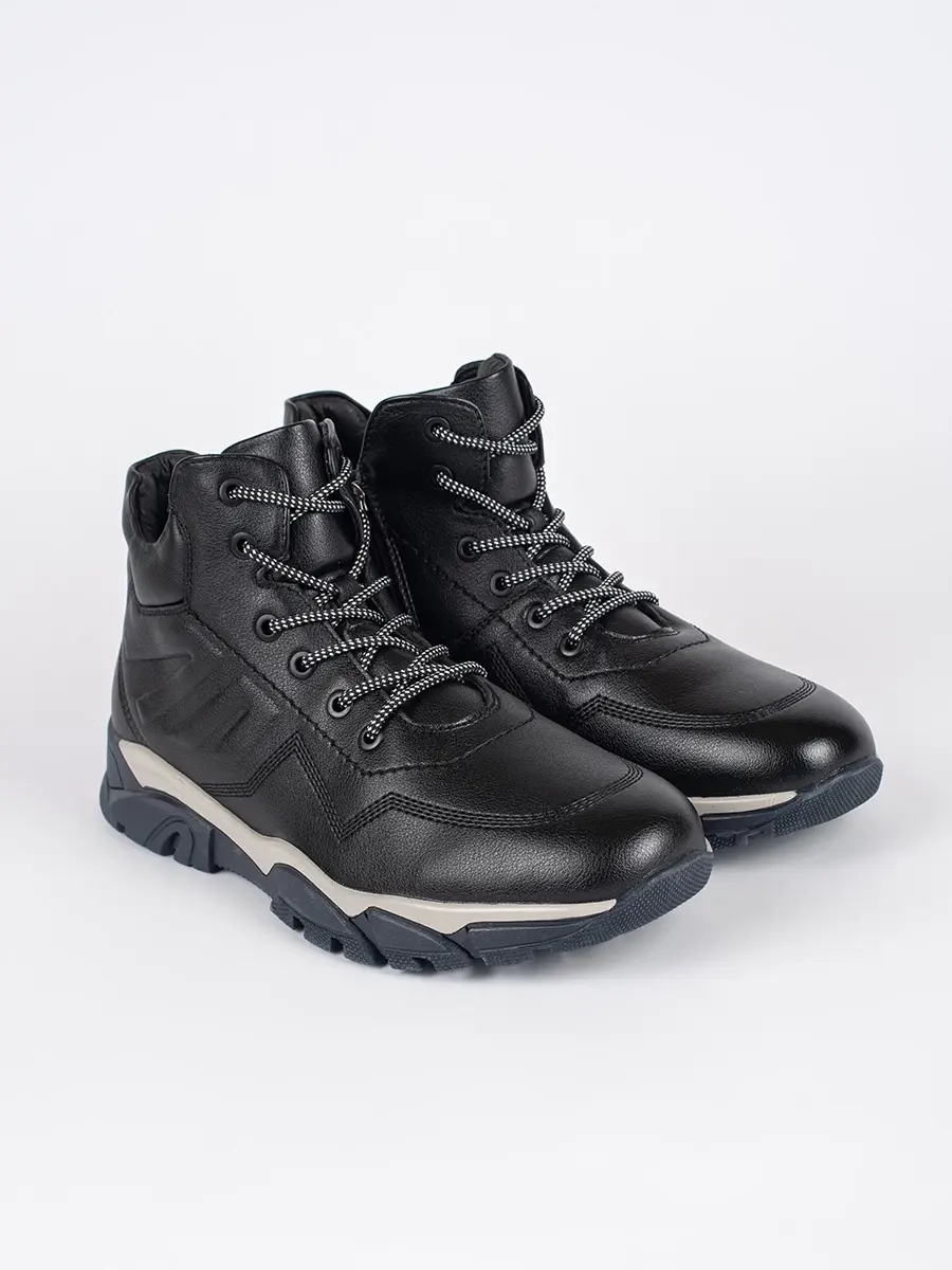 Exkluzívní černé kotníkové boty pánské