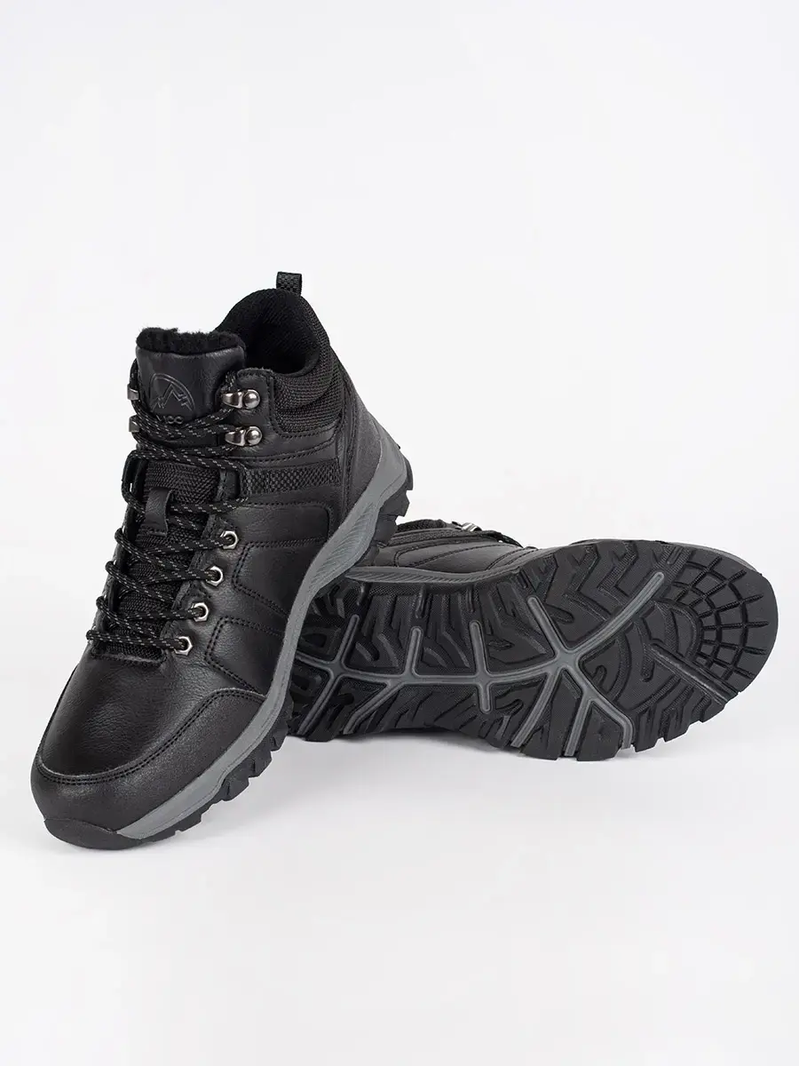 Luxusní černé trekové boty pánské
