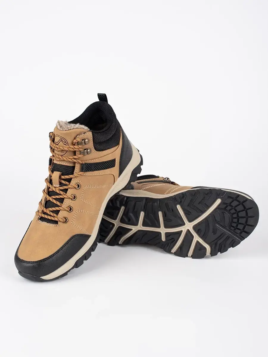 Exkluzívní pánské hnědé trekové boty