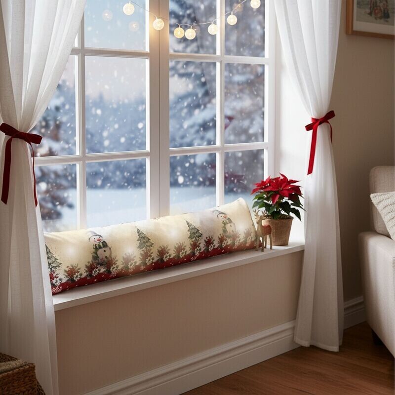 Okenní vánoční svíticí dekorace, Sněhuláci a vánoční hvězda