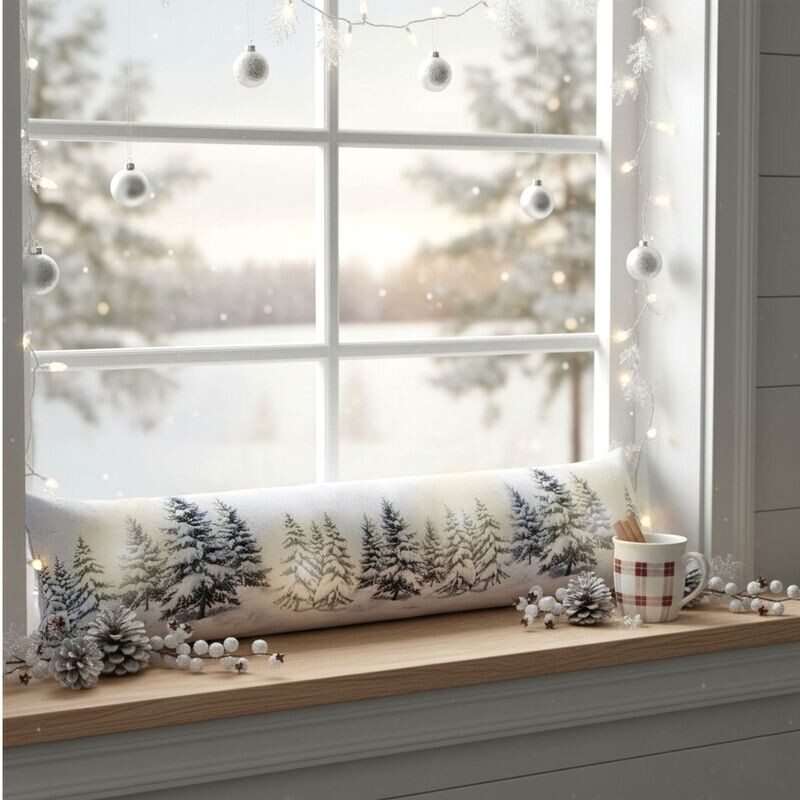 Okenní vánoční svíticí dekorace, Zimní krajina