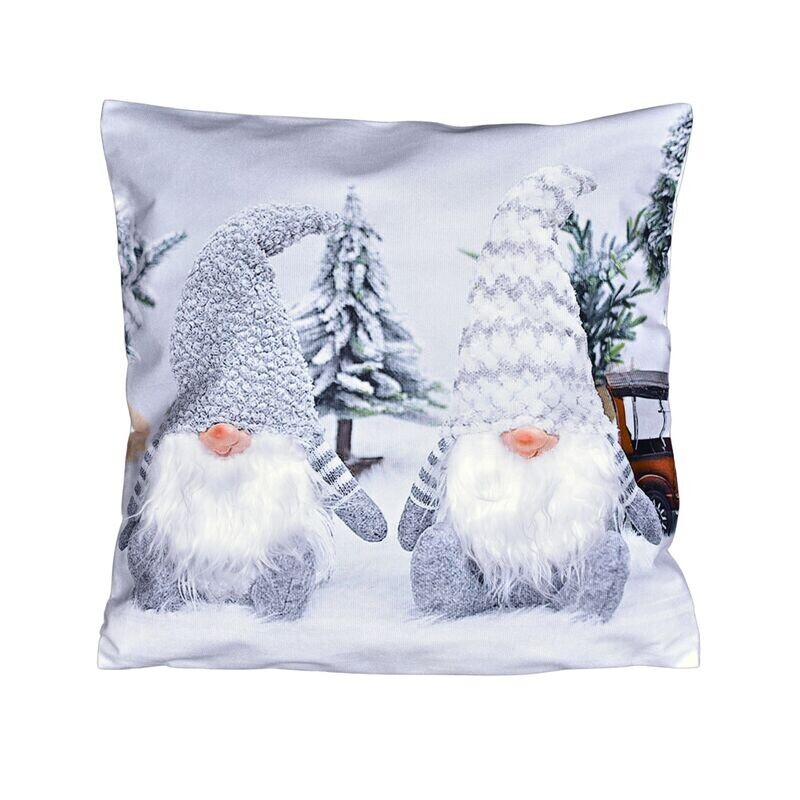 Vánoční 3D návlek návlek, Dva šedí trpaslíci, 40 x 40 cm