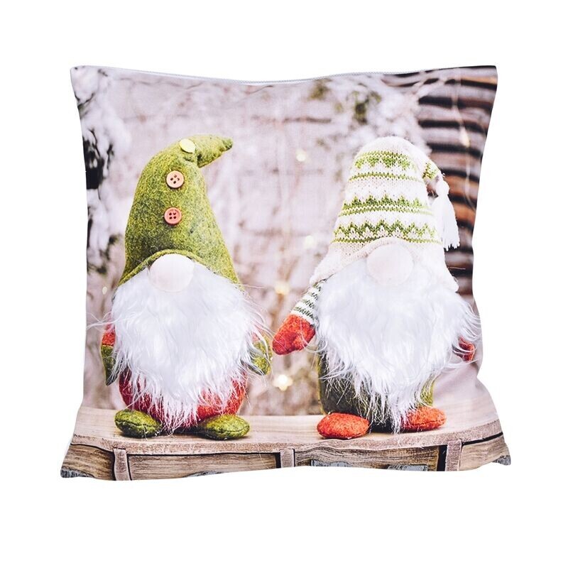 Vánoční 3D návlek, Dva trpaslíci v zeleném, 40 x 40 cm