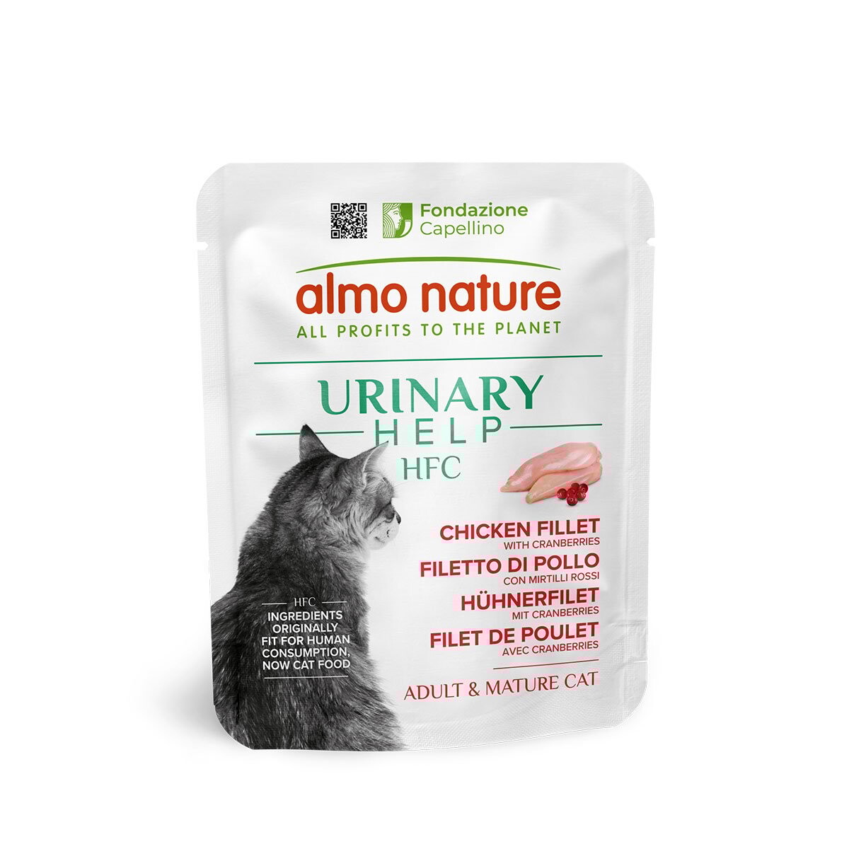 Almo Nature HFC Urinary Help 6 x 50 g - kuřecí filet s brusinkami