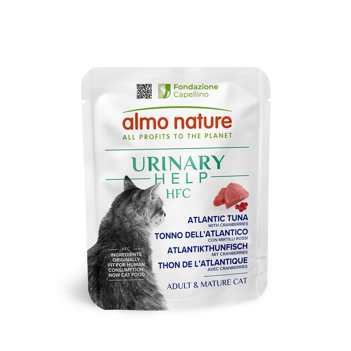 Almo Nature HFC Urinary Help 6 x 50 g - tuňák atlantský s brusinkami